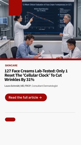 127 Face Creams Lab-Tested: Only 1 Reset the 'Cellular Clock' to Cut Wrinkles by 31%