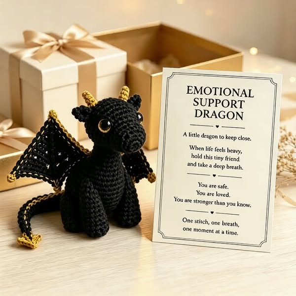Emotional Support Dragon Pocket Buddy - A tiny guardian for your big days.