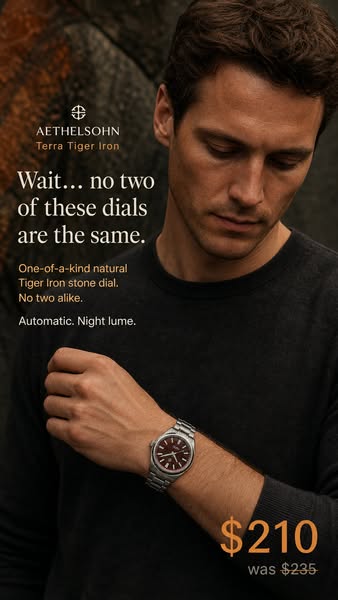 Terra Tiger Iron | Natural Stone Dial