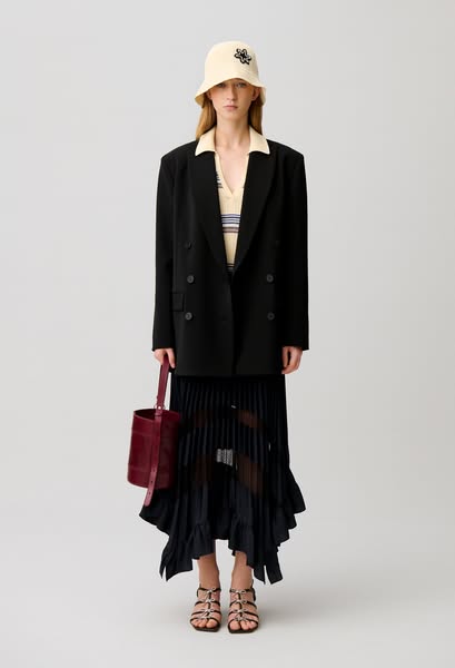 Midi pleated skirt