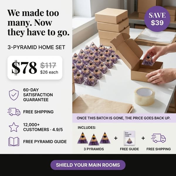 3 pyramids. $78. One per room.