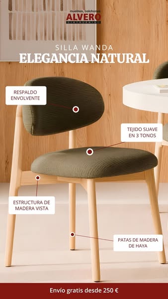 Patas de haya maciza