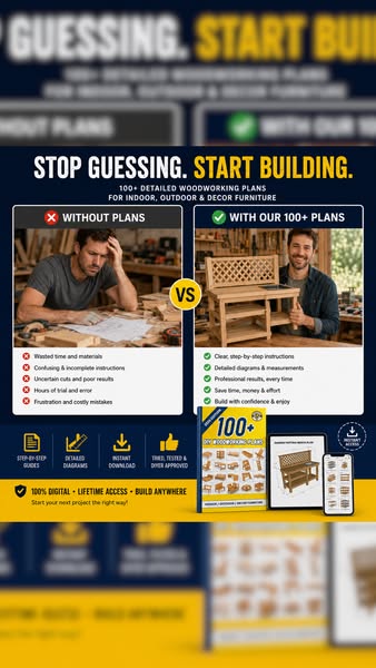 100+ woodworking projects.