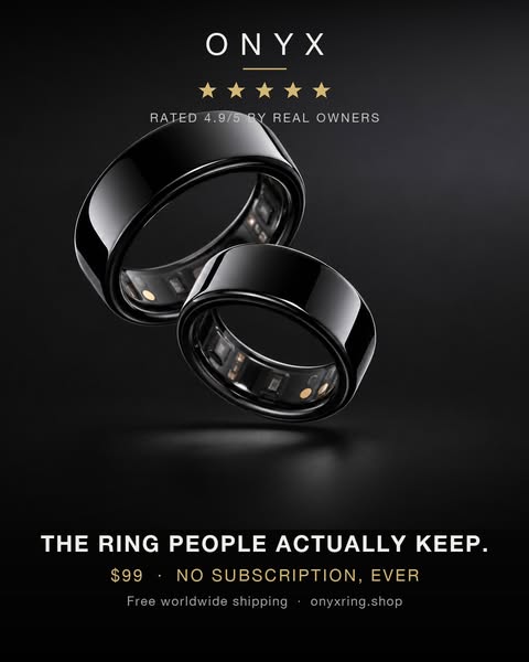 Onyx Smart Ring · Heart Rate, Sleep & Temp 24/7