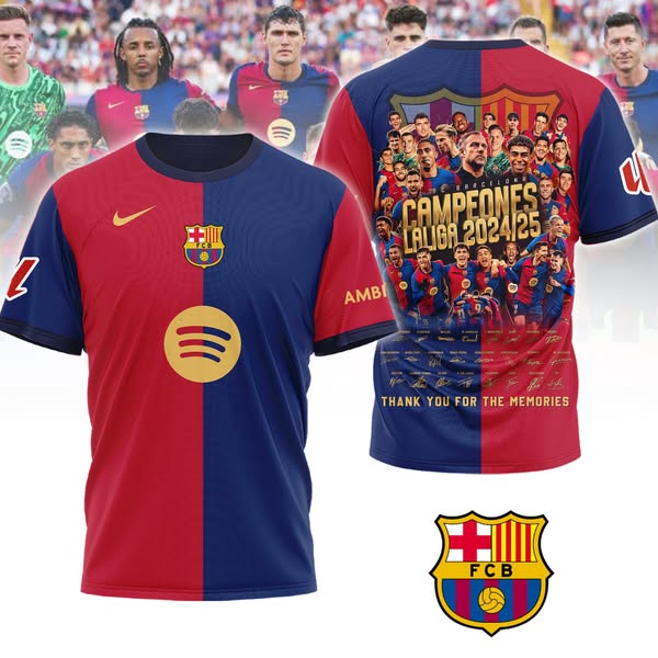 Barcelona FC Campions de Copa 2025 3D Apparel
