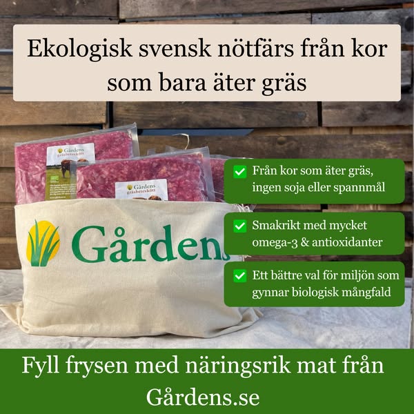 Ekologisk gräsbetad nötfärs