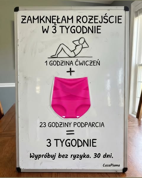 1 godzina ćwiczeń + 23 godziny podparcia = 3 tygodnie