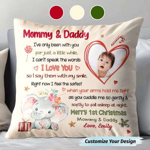 Celebrate Baby's First Christmas with a Personalized Pillow!