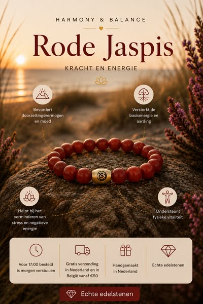 Kracht & energie met Rode Jaspis