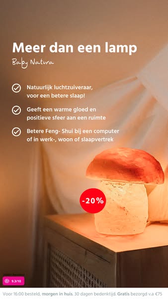 Voor 16:00 uur besteld, morgen in huis