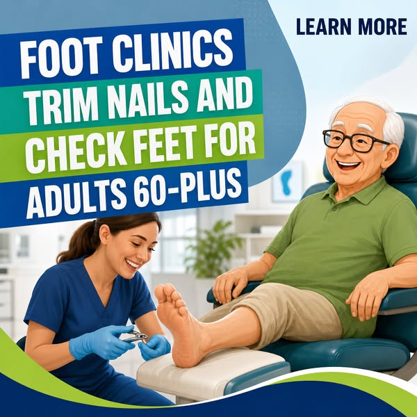Foot Clinics Trim Nails And Check Feet For Adults 60-Plus
