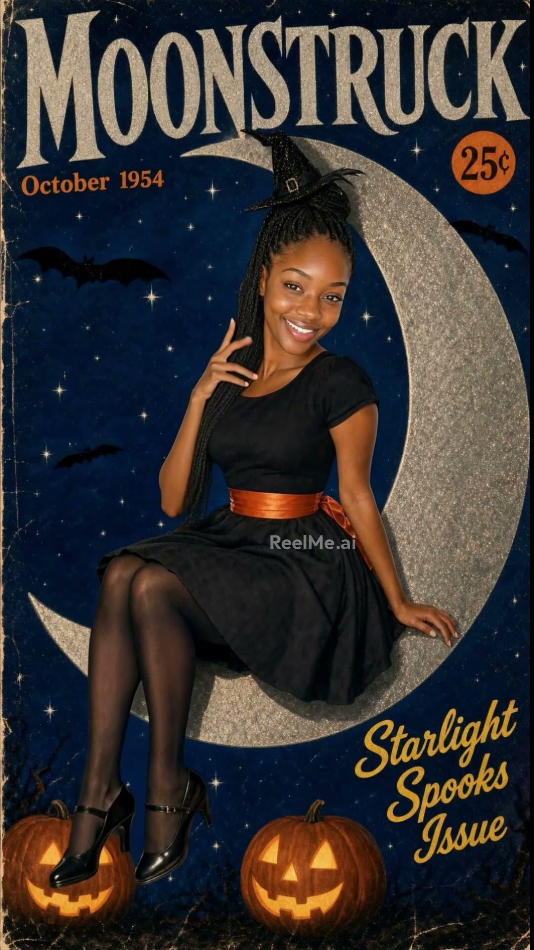Turn your photo into a vintage Halloween cover