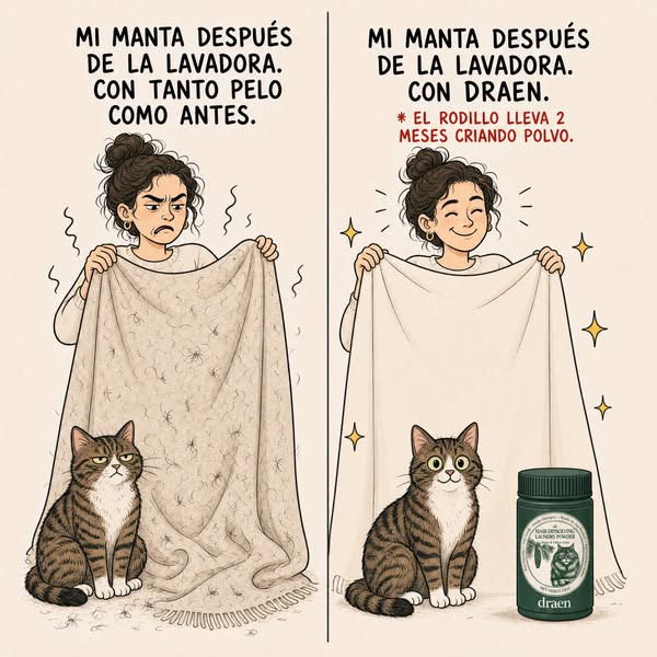 La misma manta, la misma lavadora. Antes quedaba igual de peluda. Ahora, no.