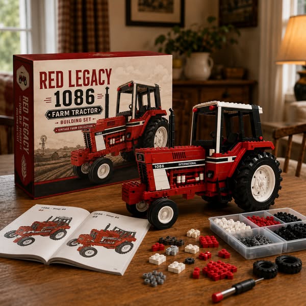 Red Legacy 1086 Farm Tractor Building Set