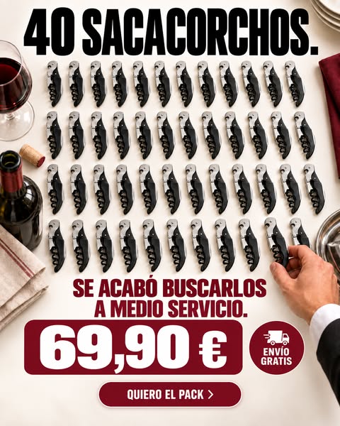 Sacacorchos de camarero · desde 1,74 €/ud