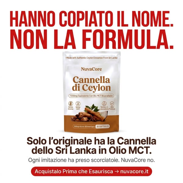 7200mg di Cannella di Ceylon. Olio MCT. Niente di Superfluo.