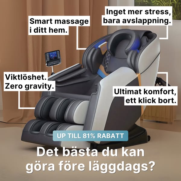 Spara upp till 81% på massagestolar!