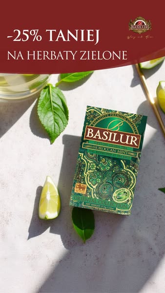 25% na zielone herbaty Basilur Duży wybór