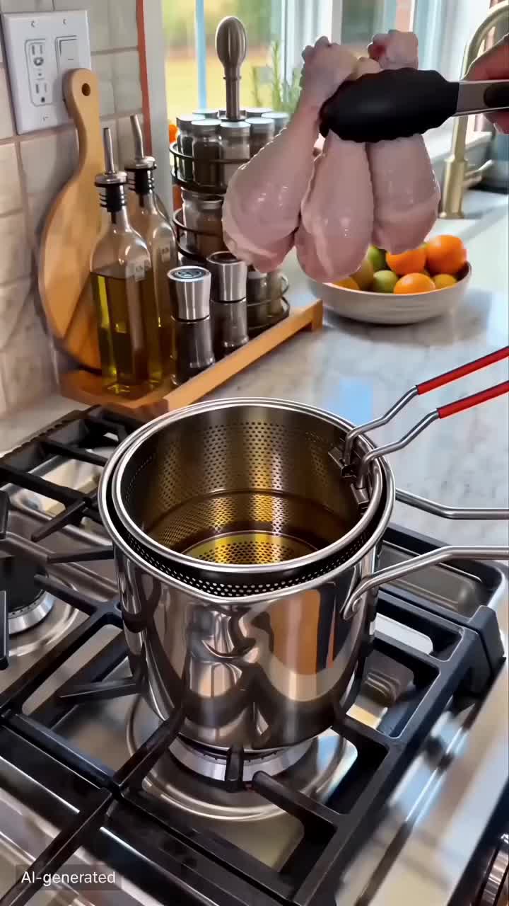 NEWS Multifunctional 304 Stainless Steel Fryer - Your Ultimate Kitchen Companion!