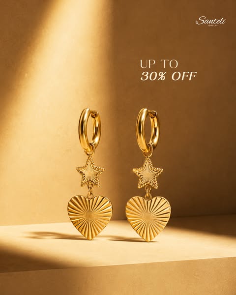Star & Heart Hoops — 30% Off