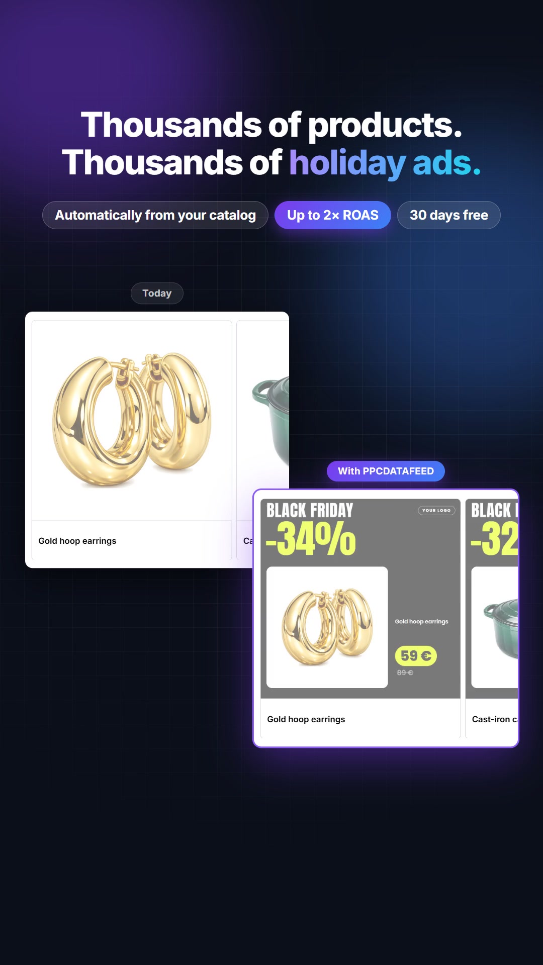 Holiday ads for your whole catalog