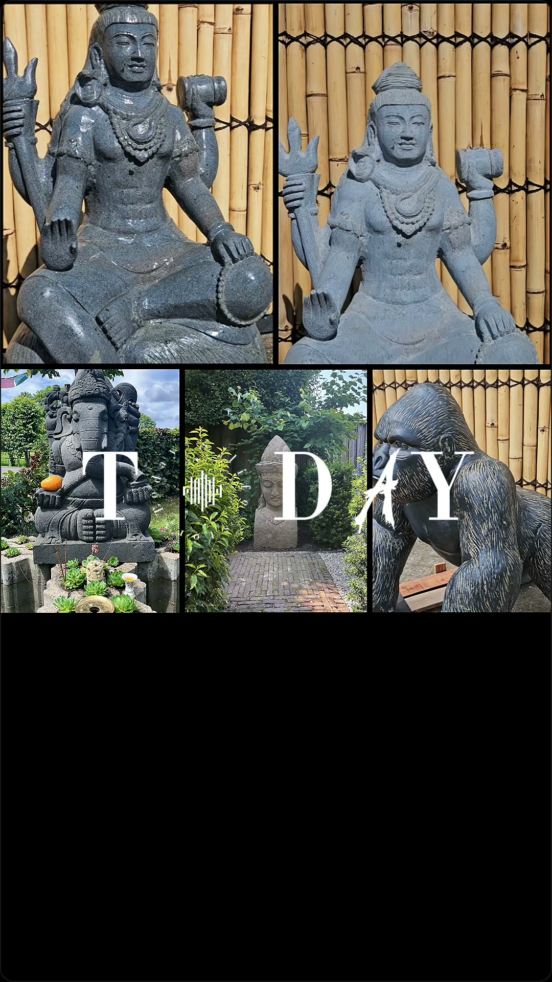 Handgefertigte Gartenstatuen aus Stein