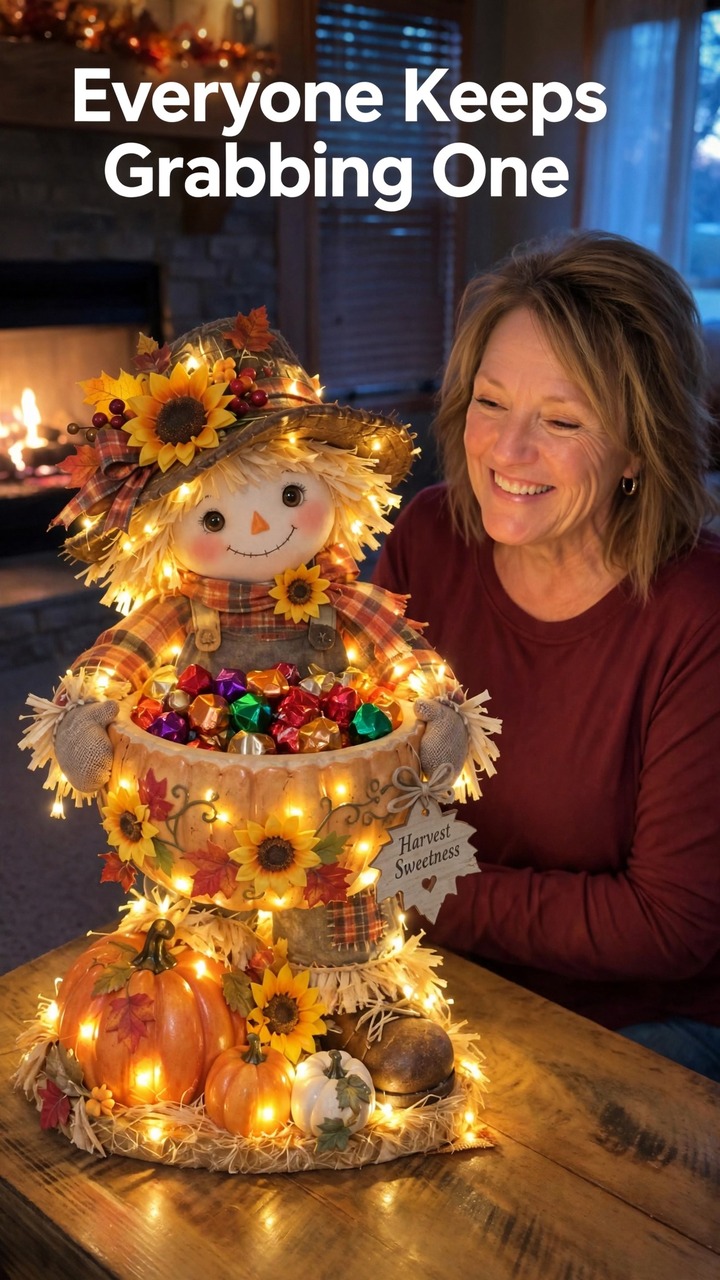 I found the cutest fall candy bowl... and it literally glows!