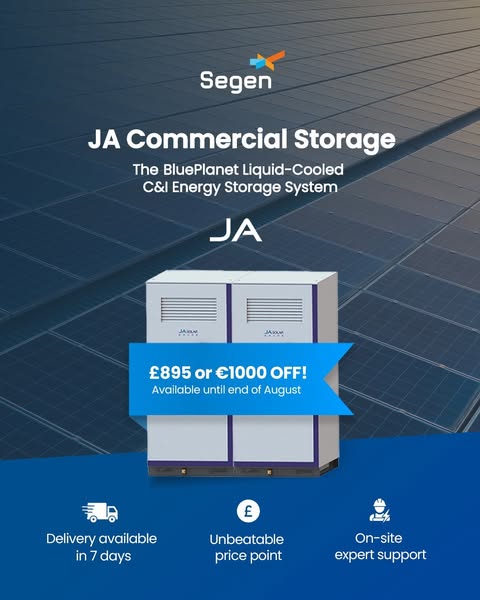 JA Introduces Commercial Energy Storage Solution