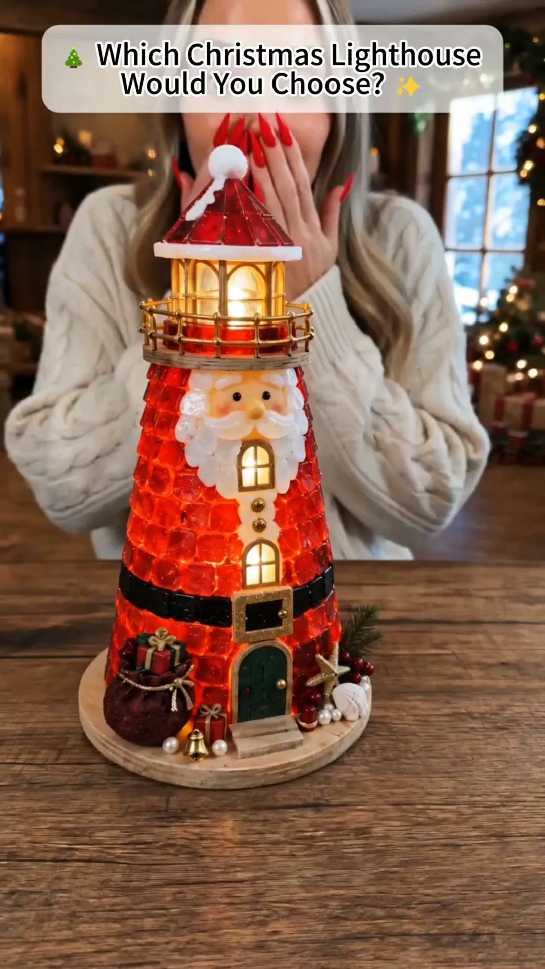 Light‑Up Christmas Character Lighthouse | Complete DIY Craft Kit For Holiday Decor.