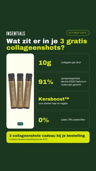 3 gratis collageenshots bij je bestelling