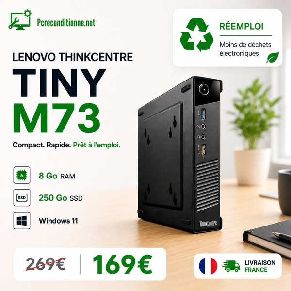 Lenovo Tiny M73 : performant, économique et responsable