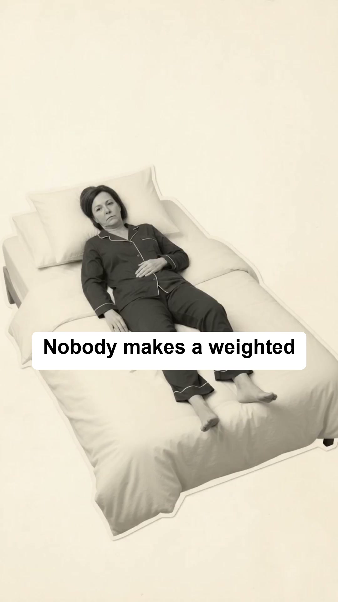 A weighted blanket for one foot