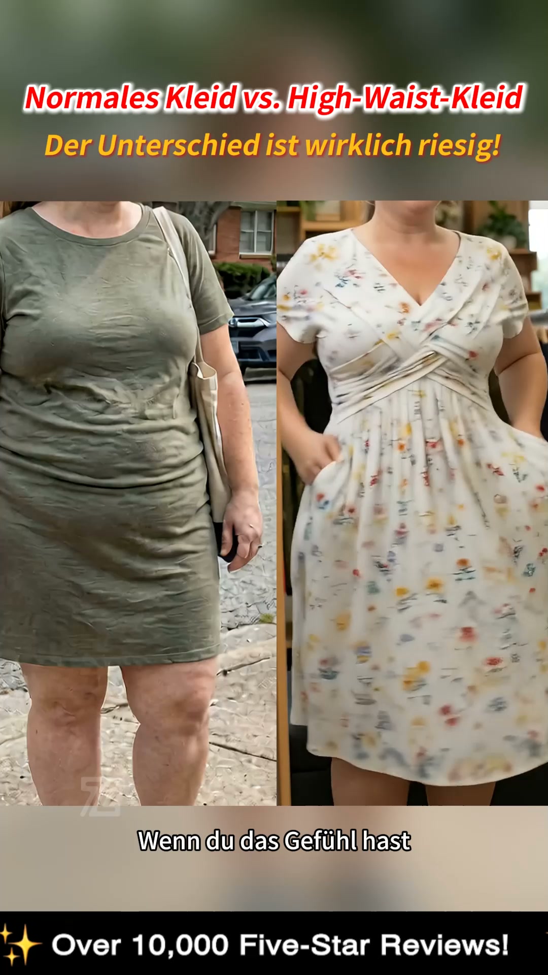 Blumiges Kleid mit V-Ausschnitt und Twist-Detail an der Taille – elegant und lässig für alle Anlässe