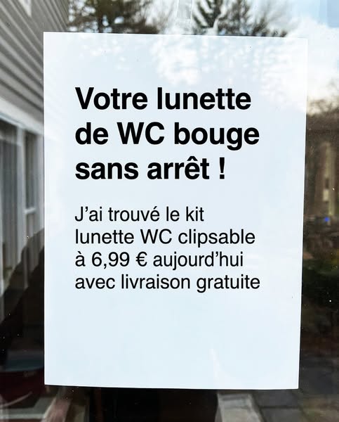 Lunette WC : ne bouge plus jamais
