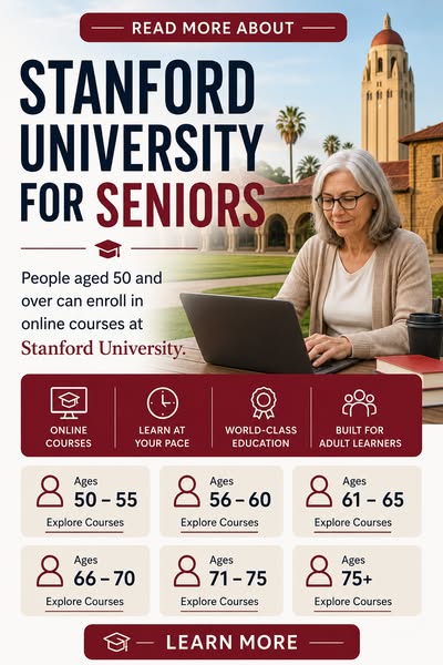 Read more about Adults over 50 can enroll in online courses at Stanford University.