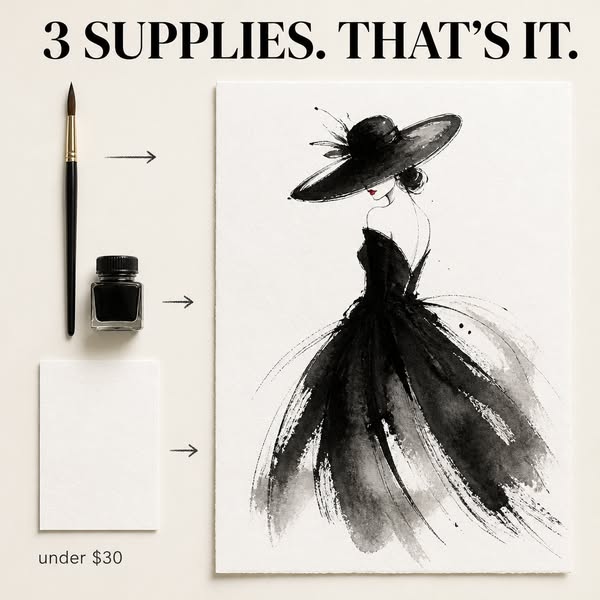 Learn the Classic French Art of Watercolor Fashion Illustration