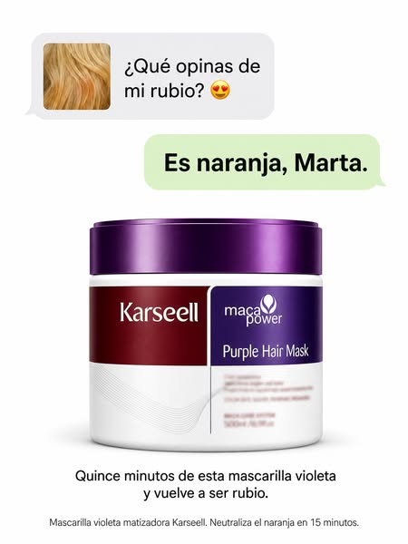 Es naranja. Y en 15 minutos deja de serlo.
