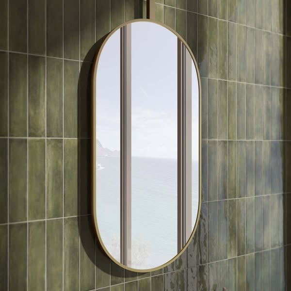 Sicily Brushed Gold & Stainless Steel Mirror 1500mm