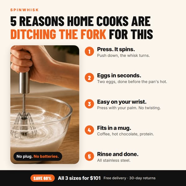 Press The Handle. It Does The Whisking.