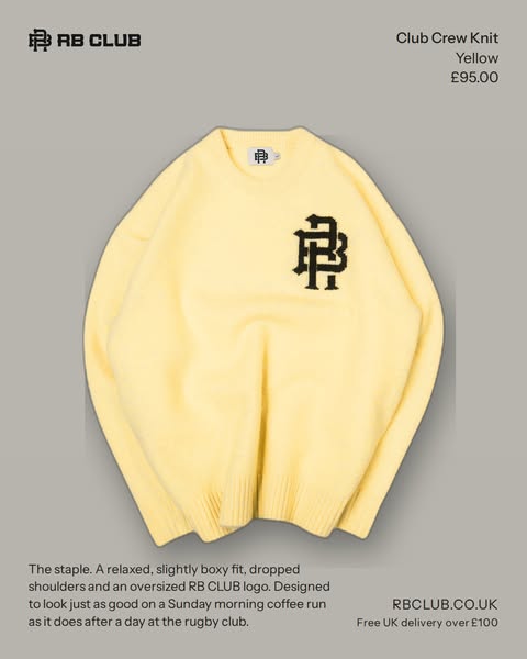 Club Crew Knit Yellow