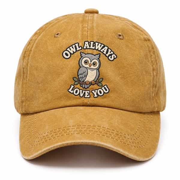 Owl Animal Puns Classic Cap, Washed Cotton | Pandaize