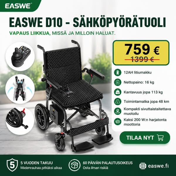 Vain 759,00 €! Palautamme pian hinnan alkuperäiseen hintaan