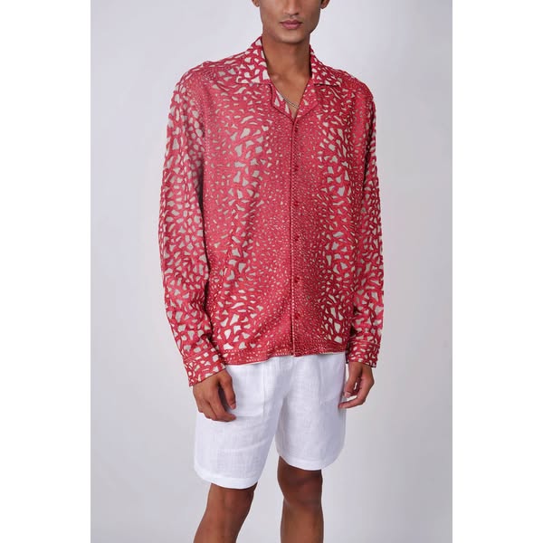 "La mosaïque" Embroidered shirt