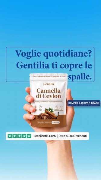 Cannella di Ceylon 7200mg Equivalente in Olio MCT