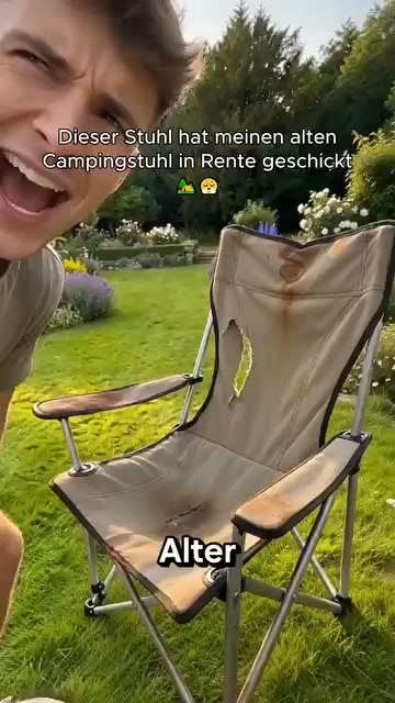 Dein perfekter Sitzplatz im Freien – der verstellbare Klappstuhl mit ausziehbarer Beinstütze.