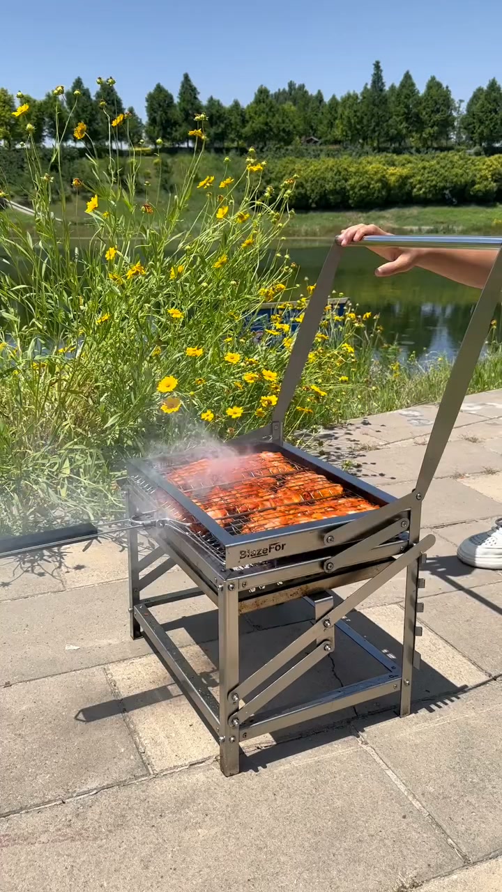 Current obsession: this clever flip-over charcoal grill!