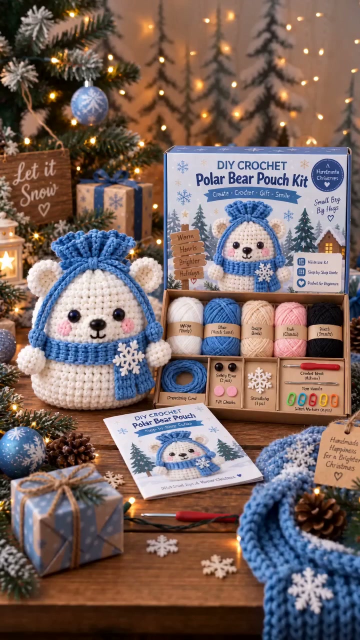 Crochet Christmas Gift Pouches