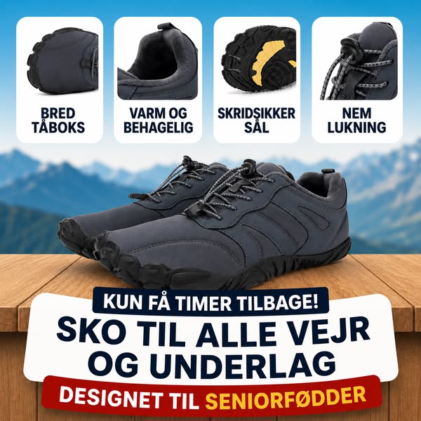 Vandafvisende barfodssko