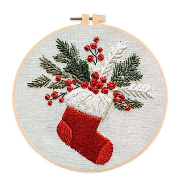 Rubbyoo Embroidery Kit - Christmas Socks