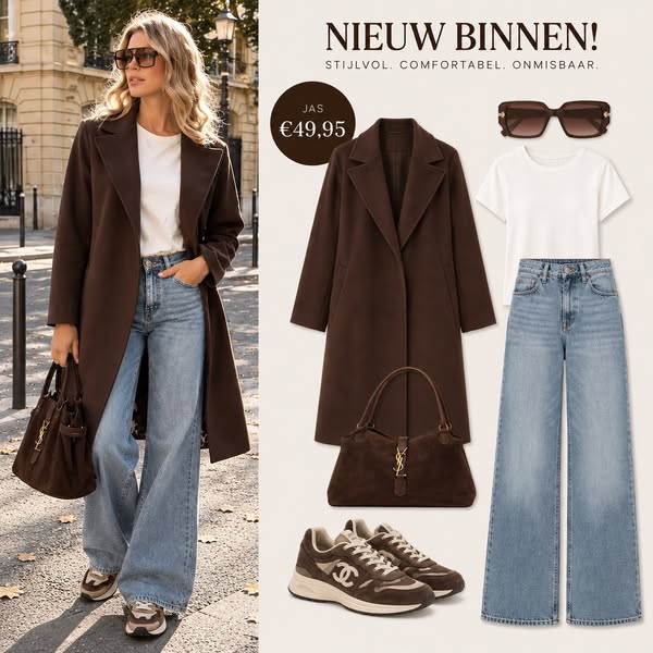 Soft Coat Met Leopard Lining Choco | Fashionmusthaves.nl